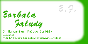borbala faludy business card